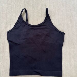 Black Women's Tank top with spaghetti straps